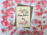 Printed Wooden Wish Bracelet - Happy Mothers Day Floral
