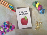 Wooden Wish Bracelet Teacher Wish Apple