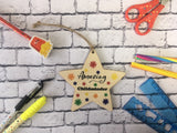 Wooden Star Ornament - Bright Stars Amazing Childminder