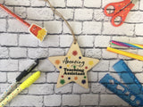 Wooden Star Ornament - Bright Stars Amazing Teaching Assistant