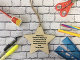 Wooden Star Ornament - Bright Stars Amazing Teacher