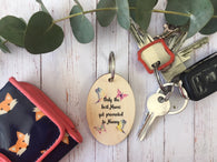 Wooden Keyring - Mums Promoted To Nanny