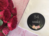 Pregnancy Journey Stickers - Chalkboard Floral
