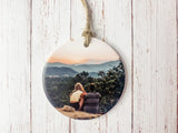 Ceramic Circle Hanging Photo Decoration