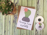 A6 Postcard Print -  Cactus Succulent - Sorry for Being So Prickly