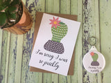 A6 Postcard Print -  Cactus Succulent - Sorry for Being So Prickly