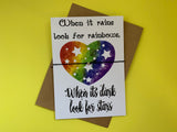 A6 postcard print - Look for Rainbows