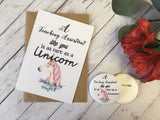 A6 postcard print - A Teaching Assistant like you is as rare as a Unicorn