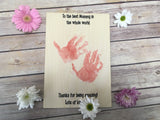 Printed Wooden Plaques  - Printed with Your Own Drawing or Hand & Footprints