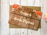 Floral wood style Wish bracelet - Friends like you are precious and few