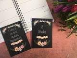 Pregnancy Journey & Reality Cards ® Chalkboard Floral