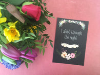 Baby Journey Cards ® Chalkboard Floral