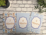 Blue Retro Baby Journey Cards ®
