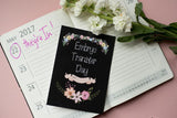 IVF Journey Cards ® Chalkboard Floral