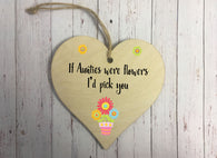 Wooden Heart Ornament - If Aunties Were Flowers