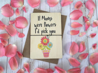 Printed Wooden Wish Bracelet - If Mums Were Flowers