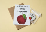 A6 Postcard Print  -  Keyworker Apple