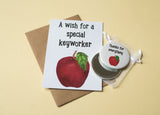 A6 Postcard Print  -  Keyworker Apple