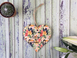 Wooden Heart Ornament Tropical - Awesome Job