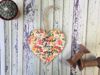 Wooden Heart Ornament Tropical - Doing Great