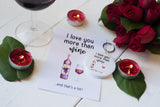 A6 Postcard Print- I Love You More Than Wine - Valentines Day