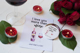 A6 Postcard Print- I Love You More Than Wine - Valentines Day