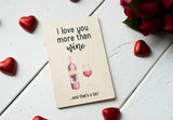 Printed Wooden Wish Bracelet - I Love You More Than Wine