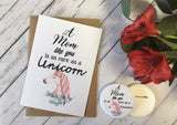 A6 postcard print - A Mom Like you is as are as a Unicorn