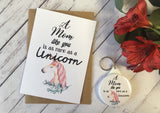 A6 postcard print - A Mom Like you is as are as a Unicorn