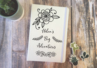 Personalised Lined Notepad - Monochrome Floral