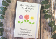 Personalised Lined Notepad - Mums Buttons