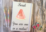 Personalised Lined Notepad - Melon
