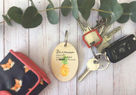 Wooden Keyring - Pineapple