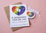 A6 Postcard Print - Rainbow Pregnancy Wish