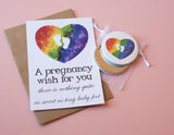 A6 Postcard Print - Rainbow Pregnancy Wish