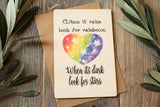 Printed Wooden Wish Bracelet - Look for Rainbows
