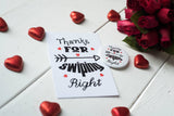 A6 Postcard Print Thanks For Swiping Right - Valentines Day