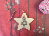 Wooden Star Ornament - Merry Christmas to an Amazing Teacher