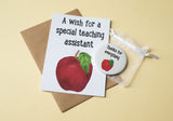 A6 postcard print - Teaching Assistant Apple