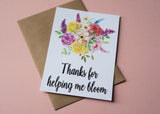 A6 postcard print - Teacher Bloom