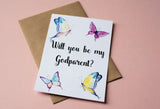 A6 postcard print - Will you be my Godparent?