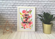 Card Print - Floral Your Own Choice of Wording