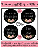 Developmental Journey Stickers - Chalkboard Floral