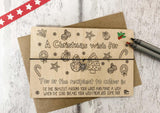 Wish bracelet - Xmas Doodle Wish for an amazing Step Daughter