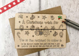 Wish bracelet - Xmas Doodle Wish for an amazing Fiancé