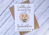 Wooden cuddle Token - Cuddles for an amazing Godmother