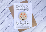 Wooden cuddle Token - Cuddles for an amazing Babysitter