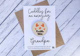 Wooden cuddle Token - Cuddles for an amazing Grandpa