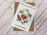 Save the date printed wooden magnets - Rose Floral