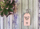 Wooden Keyring - Cactus Succulent Design 5